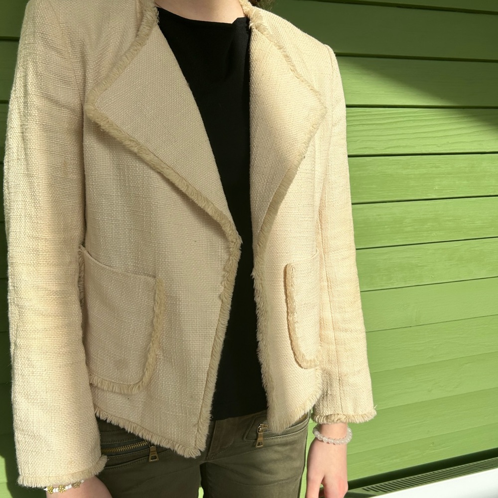 Burlap, Light Brown Blazer